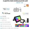 Faretto WiFi Smart Luce LED Intelligente 20W RGB + CCT Wiby Tuya 1620LM