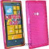 Cover Custodia Per Nokia Lumia 920 Gel Silicone TPU Fucsia Diamond