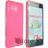 VStore Custodia per Nokia Lumia 950 XL in Gomma Flessibile Cover Gel Colore Fucsia