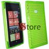Cover Custodia Per NOKIA Lumia 900 Verde Silicone Case Gel Diamond