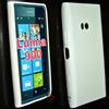 Cover Custodia Per Nokia Lumia 900 Bianco Pastello Gel Silcone TPU + Pellicola