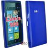 Cover Custodia Per Nokia Lumia 900 Blu Pastello Gel Silcone TPU