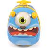 Bayer Chic 2000 Bouncie Kinder-Trolley mit 3D-Monster-Motiv Valigia per bambini, 40 cm, 20 liters, Blu (Blau)