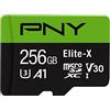 Pny elite-x MicroSD da 256 GB, U3, V30, A1, Classe 10, fino a 100 Mb/s - p-sdu256u3100ex-ge 1 256 GB