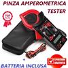 PINZA AMPEROMETRICA E TESTER DIGITALE CON DISPLAY LCD CON PUNTALI MULTIMETRO