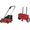 Einhell GC-SA 1231/1 Scarificatore arieggiatore elettrico (230 V, 50 Hz, 1200 W, largh. 31 cm, sacco raccolta 28 lt, 3 regolazioni profondità di lavoro) & GC-SR 12 Carrello Spargitore, ‎Standard
