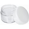 Fantasia - Barattolo cosmetico in plastica, coperchio bianco, per 20 ml, diametro 4 cm, altezza 3,2 cm