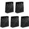 SIGEL GT029 Borsa Regalo natalizia piccola, Design Stardust, 157g, formato 170 x 230 x 90 mm, 5 pezzi