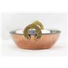 HostelNovo - Ciotola con manici per alimenti indiani - Ciotola Karahi - Tagliato in rame in acciaio inox - Maniglie a ferro di cavallo in miniatura - Stoviglie indiane - 15 x 5,5 cm