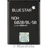 02BA07A BATTERIA ORIGINALE BLUE STAR BLS6020 1000mAh RICAMBIO LITIO PER NOKIA 6070 6080