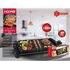 HOOMEI Bistecchiera Barbecue Elettrico Piastra BBQ Termostato Regolabile 2200W HOOMEI