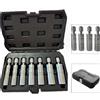 Acd & Shop KIT Di 7 Chiavi a Bussola Lunghe Magnetiche a Snodo Chrome Vanadium Poligonali