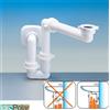 Lira SIFONE PVC PLASTICA SALVASPAZIO PER LAVABO ATTACCO 1" e 1"1/4 MOBILE BAGNO