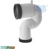 CERAMICA GLOBO CURVA TECNICA VA078 PER VASO WC SCARICO TERRA TRANSLATA LUNGHEZZA REGOLABILE