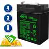 ANFEL Batteria ricaricabile al piombo 4v 3ah attacchi faston