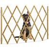 Relaxdays Barriera per cani, cancelletto di sicurezza per porte e scale, griglia a forbice estensibile fino a 116,5 cm, altezza 82,5 cm, naturale, L
