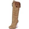 Leg Avenue 5020 - Cayenne 4.5 Pollici in Microfibra Stivali al Ginocchio, Formato 6, Marrone