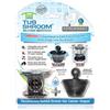 TubShroom Set combinato di scarico per vasca da bagno, con tappo in silicone, colore nero cromato, protezione e per scarichi del bagno, adatto per scarichi da vasca da bagno da 3,8 cm 4,4 cm