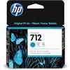 HP 712 3ED67A, Cartuccia Originale, Compatibile con Stampanti DesignJet T650, T630, T250, T230, Serie Studio 713 Testina di Stampa DesignJet, Ciano