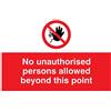 Viking Signs PA30-A4L-V Cartello No Unauthorised Persons Allowed Beyond This Point, in vinile, 200 mm di altezza x 300 mm di larghezza