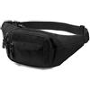 Vinabo Marsupio Uomo Donna Unisex Marsupio Sportivo | Nero Cintura regolabile, scomparti separati per telefono, chiavi e portafoglio, per viaggio, sport, festival ed escursioni