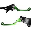 ACCOSSATO Coppia di leve verdi Accossato per Kawasaki KLX 150 L dal 2014 al 2014 (CC 150)