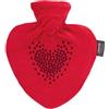 Fashy Bottiglia calda con rivestimento e ricamo, colore rosso, 0,7 l
