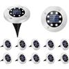 12 DISK LIGHTS PANNELLO SOLARE DA GIARDINO LED SENSORE CREPUSCOLARE FARETTO