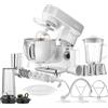 Sencor Robot da Cucina Multifunzione, Planetaria Potente 1200W, Accessori Completi, Ciotola Acciaio 5L, Illuminazione LED, Frullatore, Tritacarne, Cookie Maker e Coperchio Magnetico, STM 3789SL