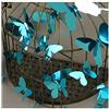 Ambiance Sticker Ambiance-Live Kit di 12 Adesivi Farfalle 3D specchi Blu, (3D-pap-mirblue)