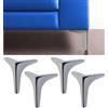 IPEA 4X Piedini per Mobili e Divani Modello META - Set di 4 Gambe in Ferro - Piedi dal Design Elegante per Poltrone e Armadi - Colore Cromato - Altezza 170 mm