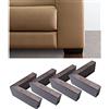 IPEA 4X Gambe in Legno Modello Angolare per Divani, Mobili, Armadi - Set di 4 Piedi per ad Angolo Colore Wengè, Altezza 50 mm