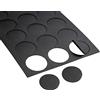 IPEA Tappi Copriviti Adesivi da 20 mm in PVC Neri - 120 Pezzi - Made in Italy - Tappo Adesivo Copriforo e Vite per Mobili, Armadi, Pareti - Copri Vite per Buchi, Viti e Fori - Nero