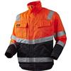 J.A.K. 111058803 Serie 11105 - Giacca, 70% poliestere, 30% cotone, EN 20471, classe 2, arancione/blu, taglia L