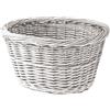 Rms Cestino cesto per bici bicicletta in vimini ovale 36x30x20h bianco nuovo rms