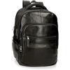 Pepe Jeans Horley Zaini poliestere e dettagli in pelle sintetica, nero, marrone, portatile
