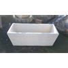 mondo artistica VASO FIORIERA RETTANGOLARE IN CEMENTO BIANCO DA ESTERNO PER GIARDINO 100X40X46CM