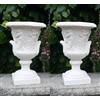 Mondo artistica VASO CALICE ORCIO COPPIA DI VASI PER PIANTE DA GIARDINO ESTERNO IN CEMENTO MARMO