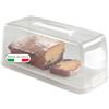 Snips Porta Plumcake, Contenitore per Dolci Rettangolare con Vassoio, Maniglia e 2 Chiusure di Sicurezza, Porta Torta per Plumcake, Pane e Pasticceria, 34,4 x 14,8 x 14,2 cm, Made in Italy