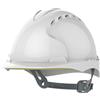 JSP EVO2 Casco di Sicurezza - Regolazione a Cremagliera - Ventilato - Bianco - Caschetto da Cantiere in HDPE - Per Lavori Stradali, Ingegneria e Manutenzione - EN 397