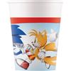 Rainbow 8 BICCHIERI CARTA SONIC 200ML FESTA PARTY COMPLEANNO
