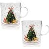 Nuvole di Stoffa Tazze natalizie Nuvole di Stoffa in vetro Tazza Albero Natale Carol 350ml 6278