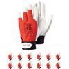 RS ECO TEC Premium guanti di montaggio in pelle/taglia 11, 12 paia/rosso/bianco/in pelle di capra di alta qualità, guanti da lavoro