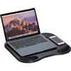 Relaxdays Tavolino per PC, Poggiapolsi, Porta Cellulare, Supporto Ergonomico, Tablet Fino a 11 Pollici, Plastica, Nero