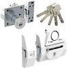 Lince Hasp Alta Sicurezza Anti Bumping con Allarme, Bianco, 0