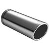 Ulter Sport NX90 + BOX Terminale di scarico rotondo Ø90mm inclinato lunghezza 120mm-installazione 65-80mm-Inox, INOX