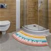 Tappetino da bagno curvo Tappetino da bagno per doccia a forma di ventaglio