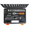 BES Set chiavi Bussola con cricchetto attacco 1/4 reversibile chrome vanadium 53 pz