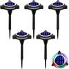 BES 5 Pezzi Luci Solari Da Giardino RGB Faretto LED Solare a Picchetto Segnapasso