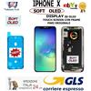 Apple IPHONE X ( 10 ) DISPLAY " SOFT OLED " TOUCH SCREEN FRAME PARI ORIGINALE GLS